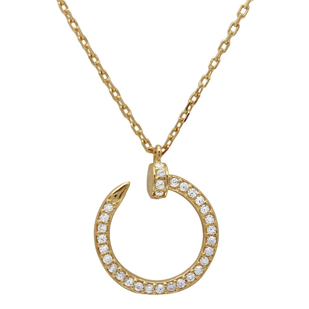 New sterling silver yellow gold pendant